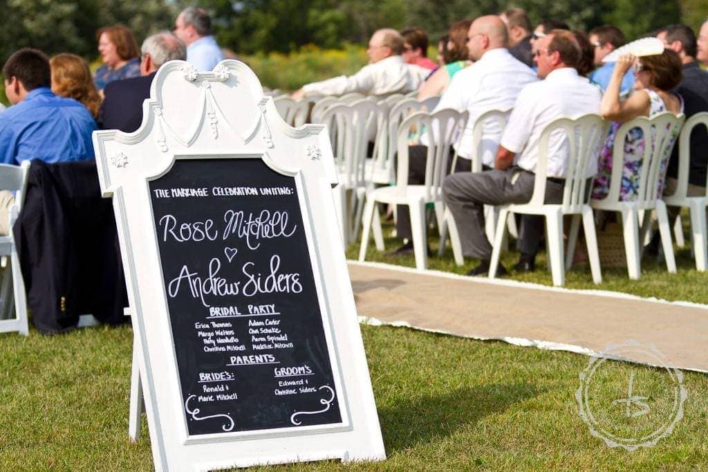 chalkboard wedding program