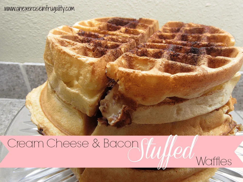 Cream Cheese and Bacon Stuffed Waffles