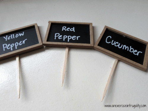 chalkboard garden plant markers