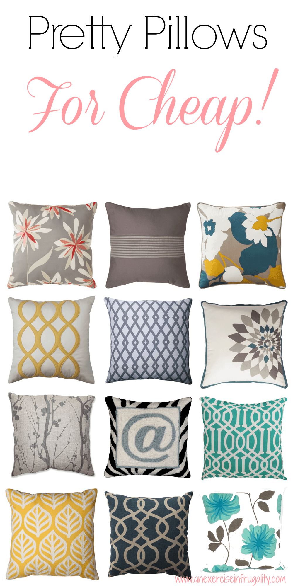 Throw Pillows Under 20 Dollars