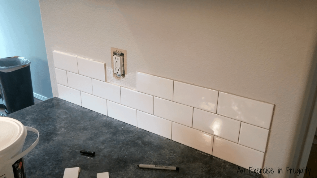 subway tile backsplash diy project