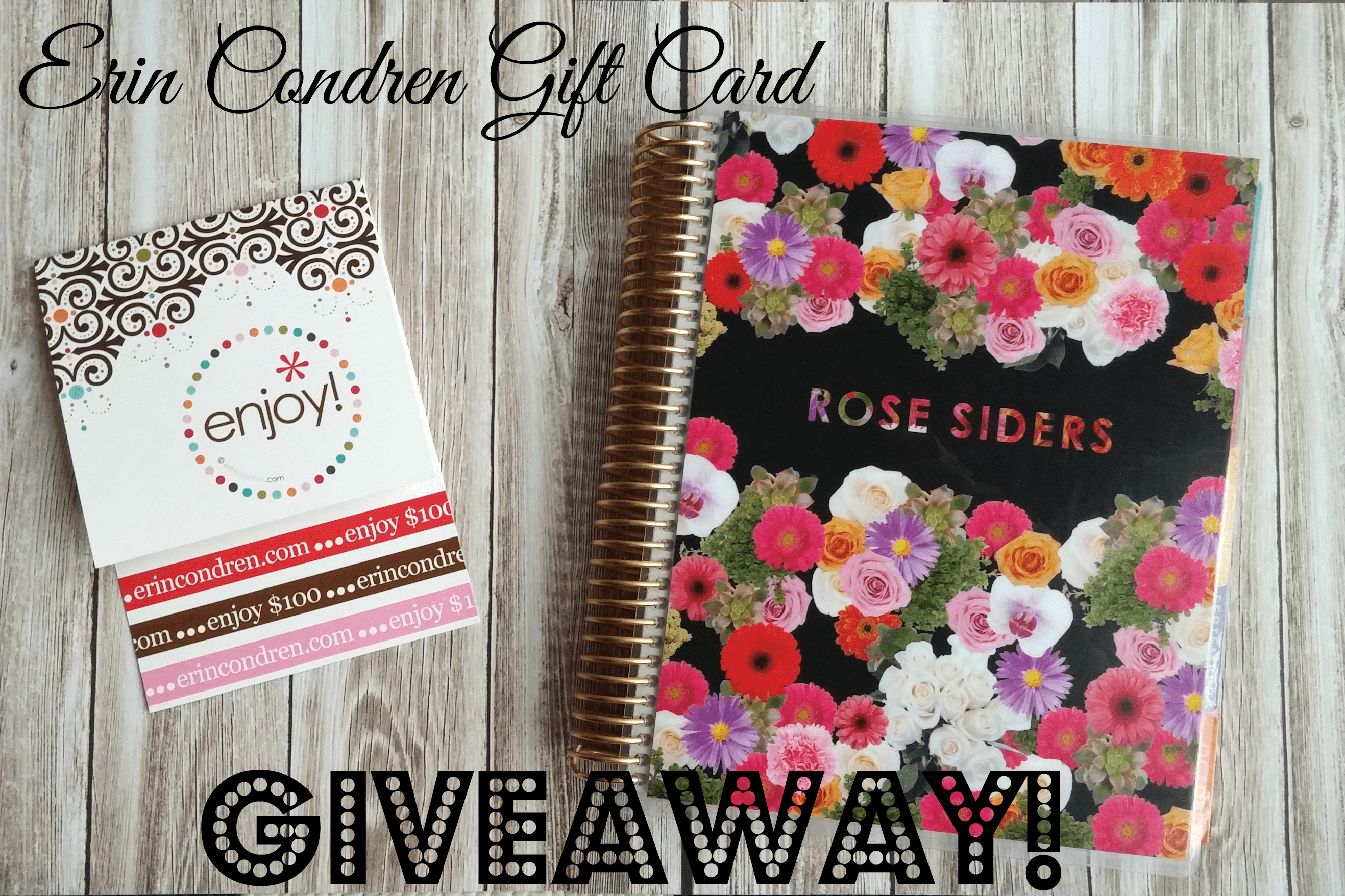 Erin Condren Gift Card Giveaway | An Exercise in Frugality
