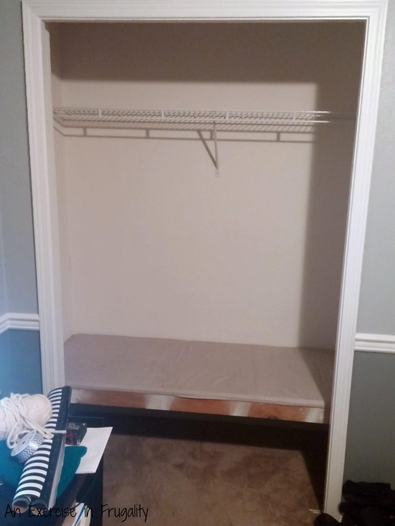 Closet shelves makeover