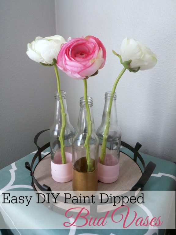 Paint Dipped Bud Vases An Exercise in Frugality