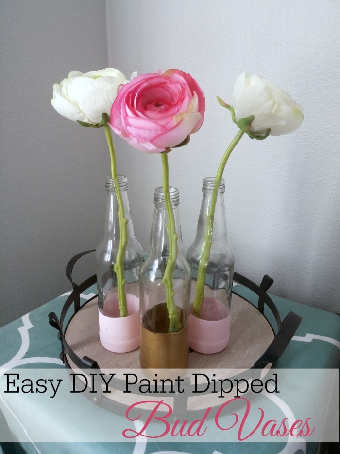 Easy DIY Paint Dipped Bud Vases