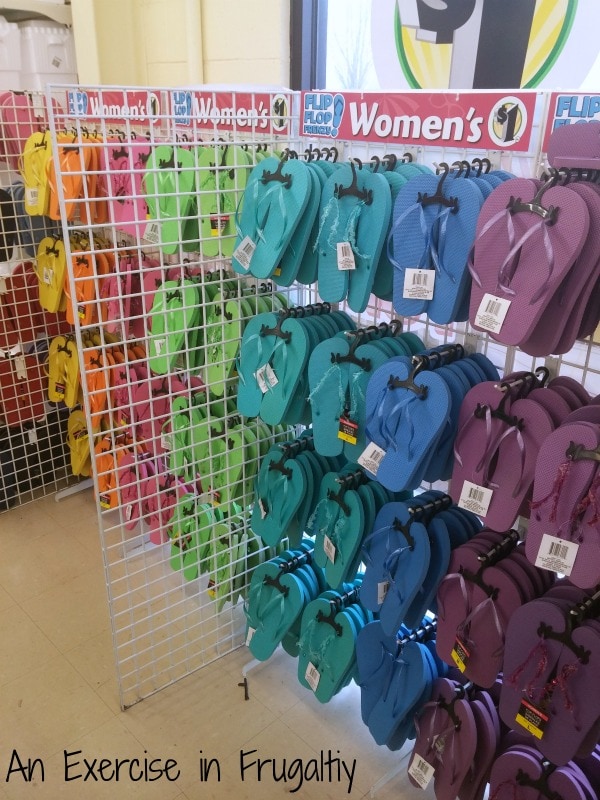 Flip flops discount at dollar tree