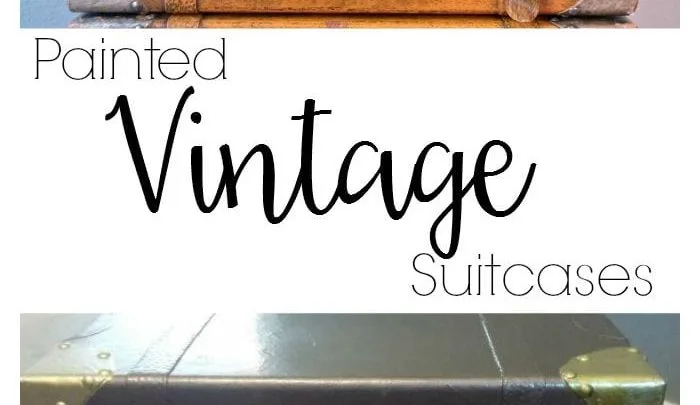 painted vintage suitcases