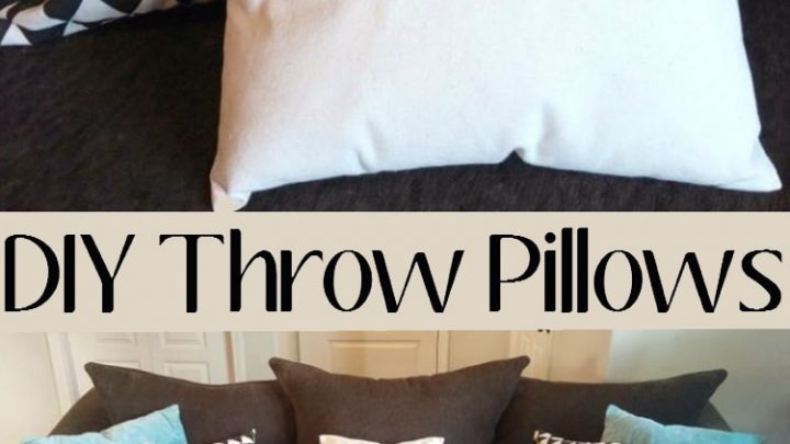 DIY throw pillows no sew