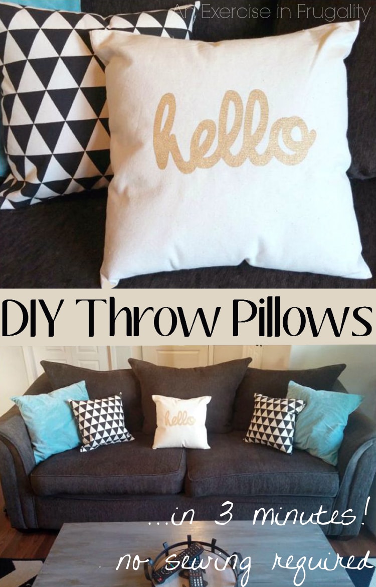 Diy No Sew Throw Pillows An Exercise In Frugality
