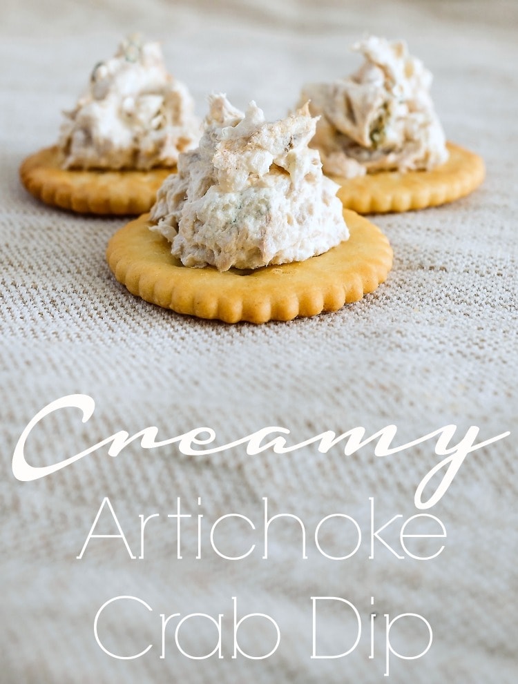 creamy artichoke crab dip