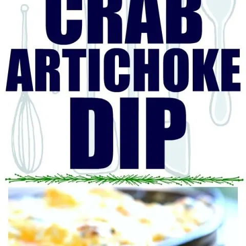 Cheesy, Creamy Artichoke Crab Dip is the best, easy appetizer for all your holiday gatherings. So easy, yet tastes like it's fancy! This has been a tradition in my family for years, we have it every Christmas and both kids and adults love it's bubbly, gooey goodness. You can serve it on crackers, rice crackers for a gluten free option, or veggie sticks for a low carb option. Such a simple recipe, but SO good. #glutenfree #lowcarb #recipes #recipeideas #Christmas #holidays #holidayrecipes