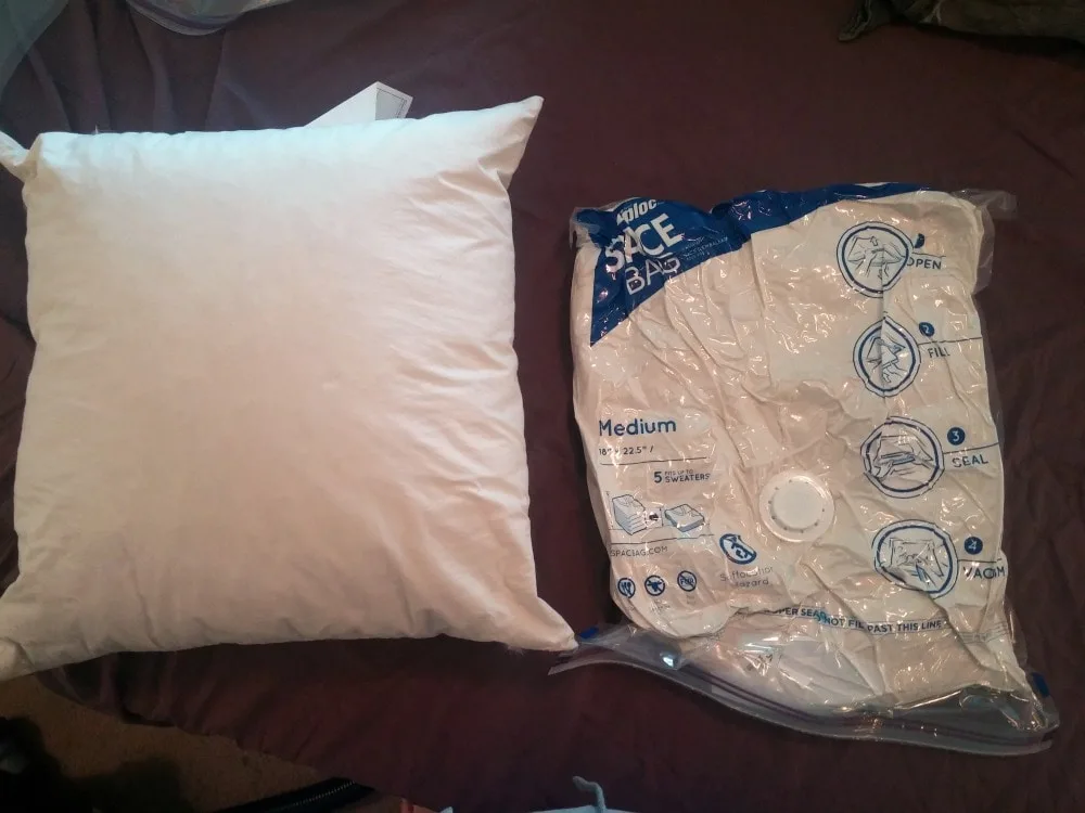 space bag pillow