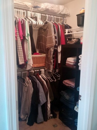 How to Organize a Tiny Master Closet - An Exercise in Frugality