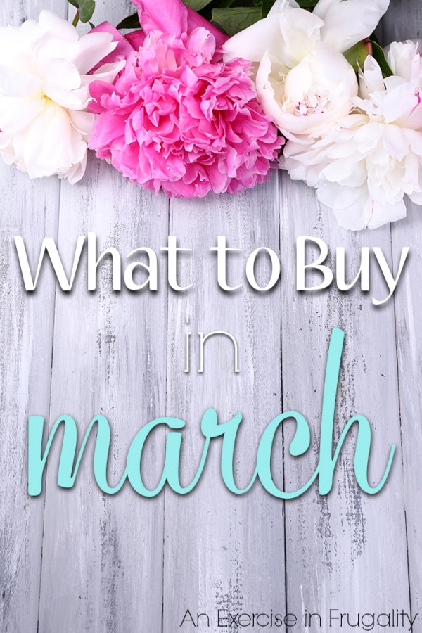 What to Buy in March An Exercise in Frugality