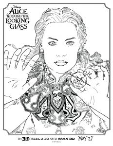 Alice Through the Looking Glass Coloring Sheets