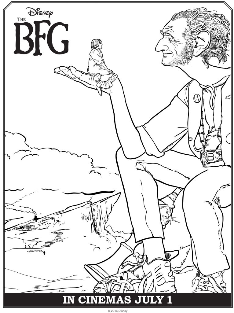 The BFG Free printable Coloring Sheets