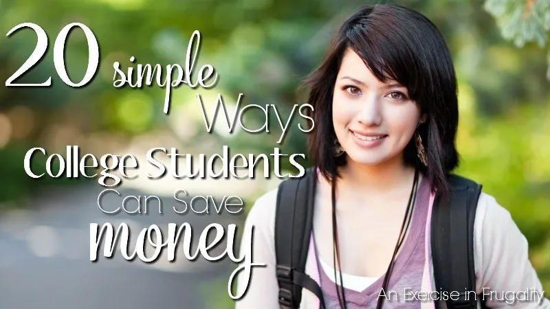 20 Simple Ways College Students Can Save Money-this is a must-read for any college-bound students whether freshmen or upper classmen. Lots of excellent tips for the broke college kids (and their parents)!