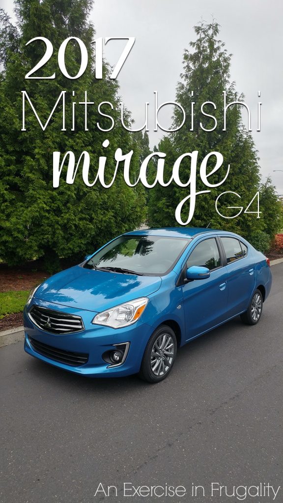 The 2017 Mitsubishi Mirage G4 is a cute little subcompact with awesome gas mileage. We think any frugal family is going to love this car! #DriveMitsubishi #DriveShop AD