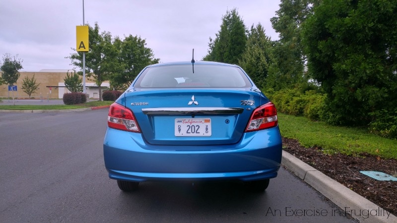 The 2017 Mitsubishi Mirage G4 is a cute little subcompact with awesome gas mileage. We think any frugal family is going to love this car! #DriveMitsubishi #DriveShop AD