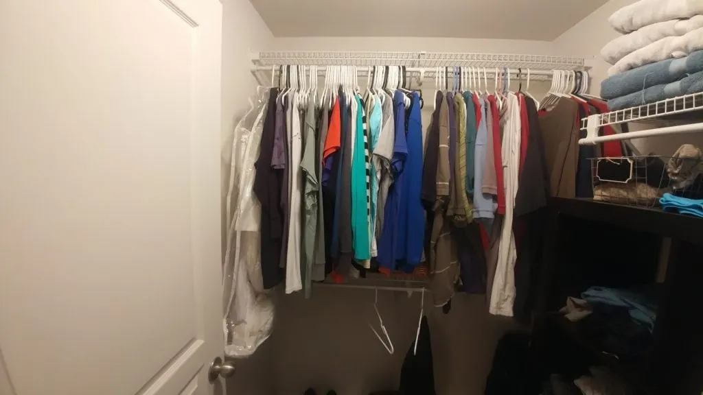 cluttered closet