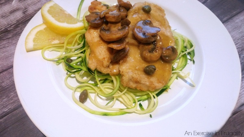 foster farms chicken scallopini with zoodles