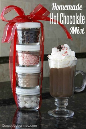 homemade hot chocolate mason jar