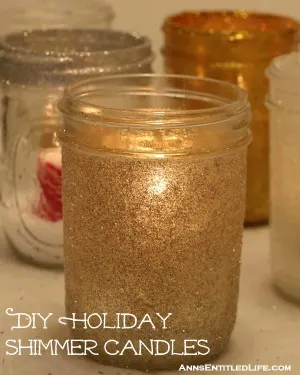 DIY Holiday Shimmer candles