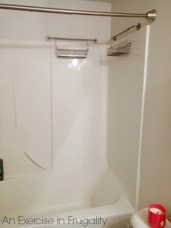 DIY Shower Organizer Hack - An Exercise in Frugality