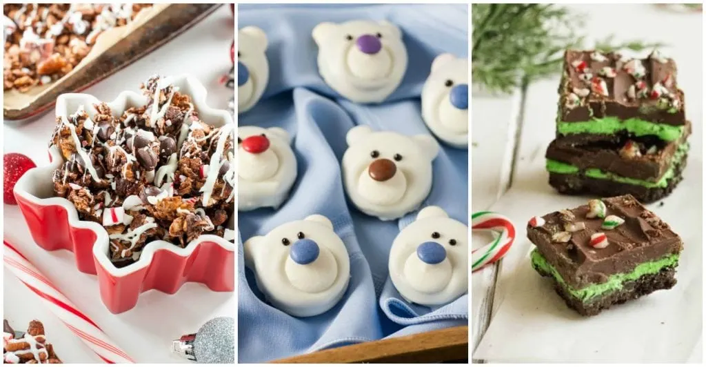 Easy Christmas Desserts That Will Blow Your Mind! These simple holiday treats are sure to make kids and adults alike jump for joy. Some are baked, some are no-bake but all of them are delicious, easy Christmas goodies so good you'll want to make them a family tradition! #Christmas #holiday #dessert #party #gathering #potluck #treat #sweettooth #candy