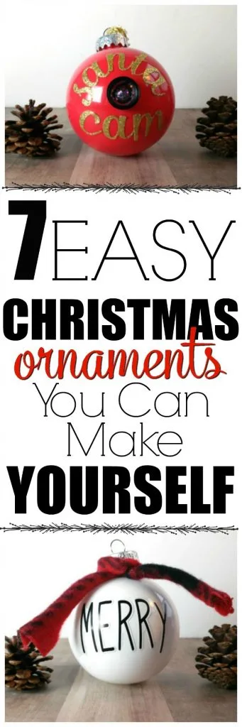 Easy Christmas Ornaments to Make Yourself- These Christmas ornaments are SO simple to make, anyone can do it in just minutes using supplies you already have in your craft closet. Glitter, scraps of fabric and a little craft paint and you have some gorgeous custom ornaments! #holiday #Christmas #decor #DIY #easy #paint #crafts #crafter 