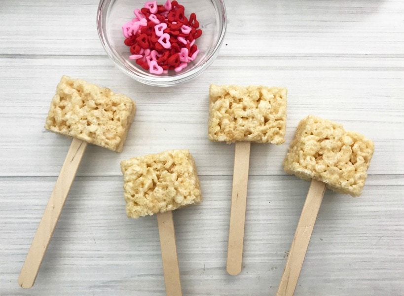 rice krispie treats with sticks