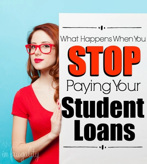 What Happens If You Stop Paying Your Student Loan Payment? Chances are if you have student loan debt, you've asked yourself this question before. This is some real talk about what happens when you can't pay your loans, how to pay your student loans, and what to do if you need help! A must read for every college student, parent and graduate!